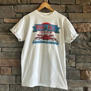 Vintage Jerzees 90s Road Kill Cafe Graphic Tee | Size L